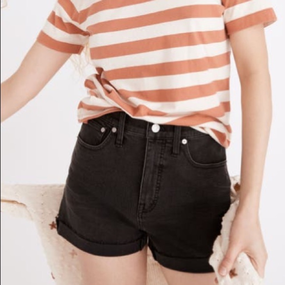 Madewell High Waist Raw Hem Denim Shorts